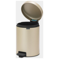 Brabantia atkritumu tvertne ar pedāli NewIcon, 5 l, Champagne - 304422