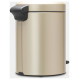 Brabantia atkritumu tvertne ar pedāli NewIcon, 5 l, Champagne - 304422