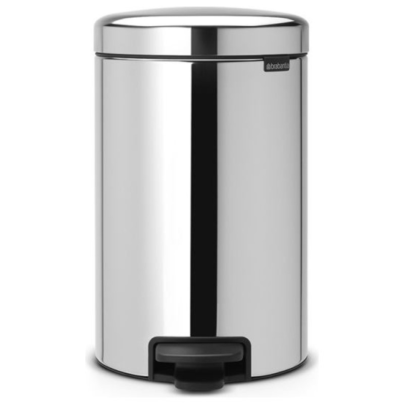 Brabantia atkritumu tvertne ar pedāli NewIcon, 12 l, Brilliant Steel - 113581