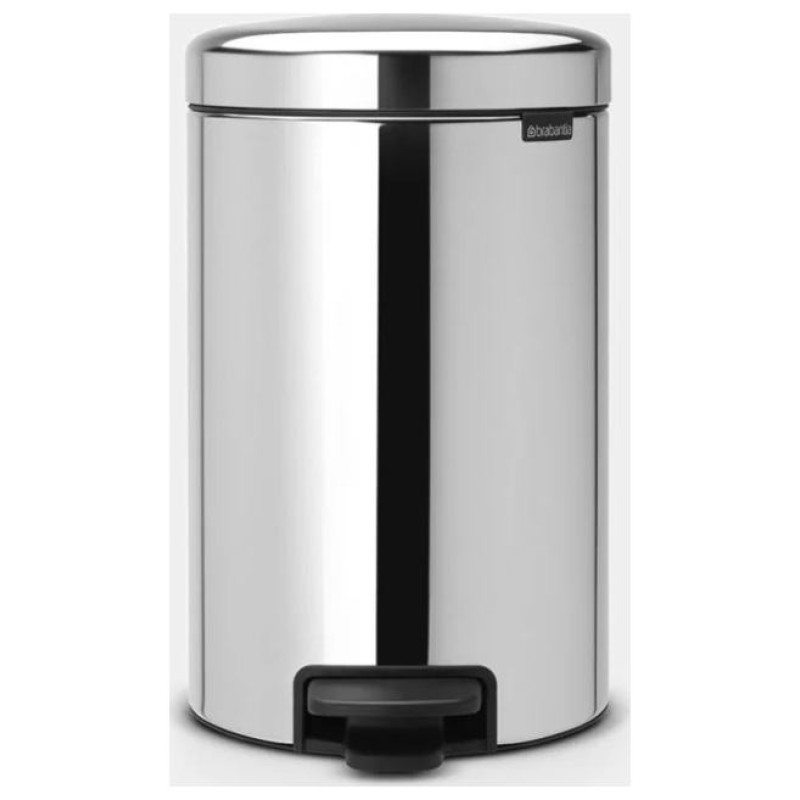 Brabantia atkritumu tvertne ar pedāli NewIcon, 12 l, Brilliant Steel - 113581