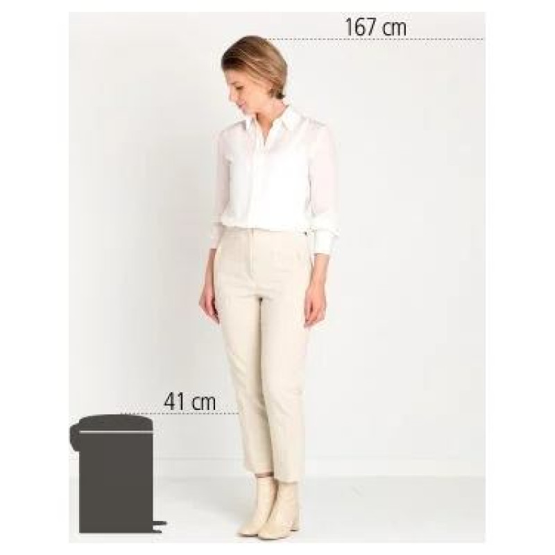 Brabantia atkritumu tvertne ar pedāli NewIcon, 12 l, Brilliant Steel - 113581