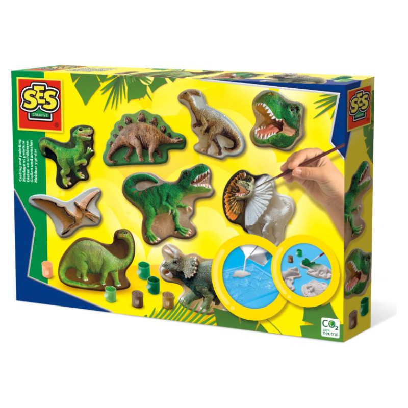 SES Ģip&scaron;a lie&scaron;anas komplekts Dinozauri