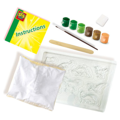 SES Ģip&scaron;a lie&scaron;anas komplekts Dinozauri