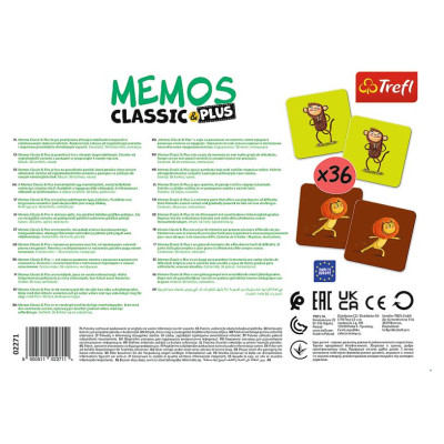 Trefl Memo Classic Plus Skaņas un kustības