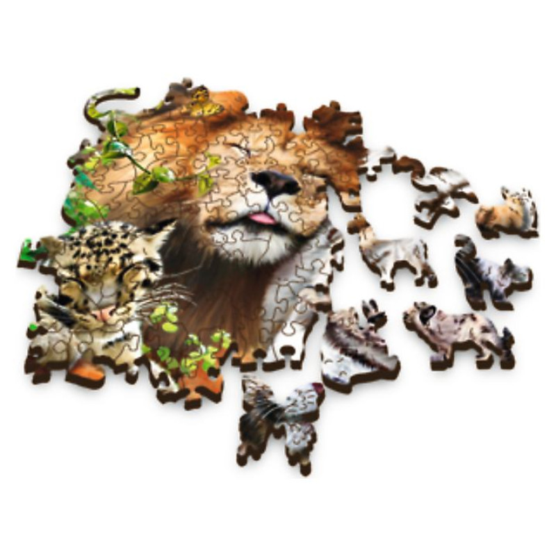 Trefl Koka puzle - Savvaļas kaķi džungļos, 500gb