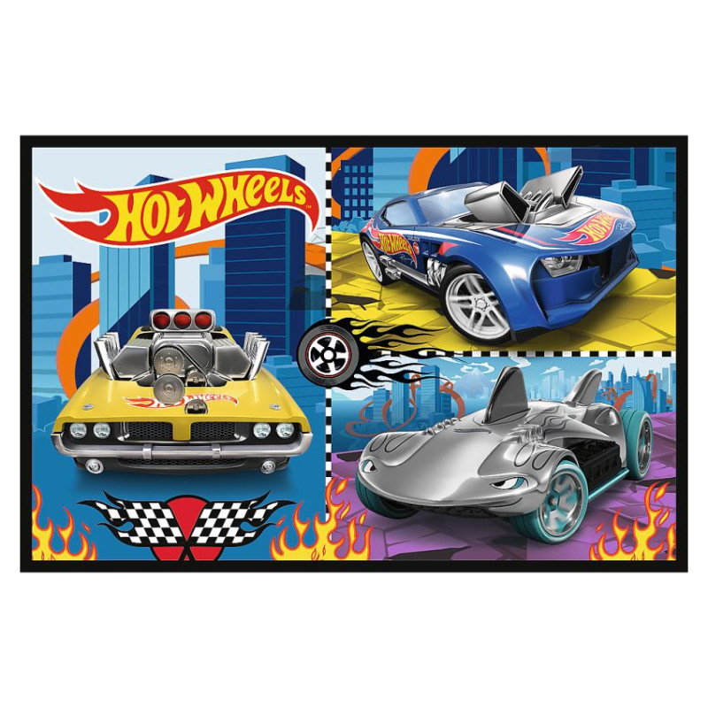 Trefl HOT WHEELS Pužļu komplekts Rotaļu automa&scaron;īnas, 2x70 gab., 2 x 70 gab.