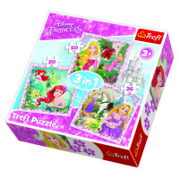 Trefl DISNEY PRINCESS Pužļu komplekts 3in1 Princeses