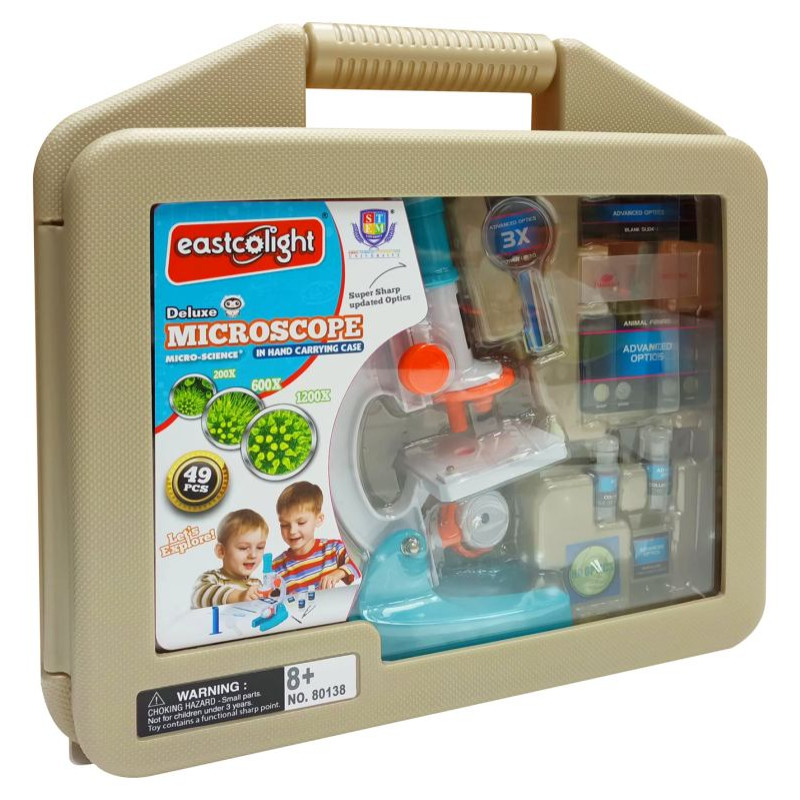 Eastcolight Mikroskops Luksusa komplekts 200/600/1200