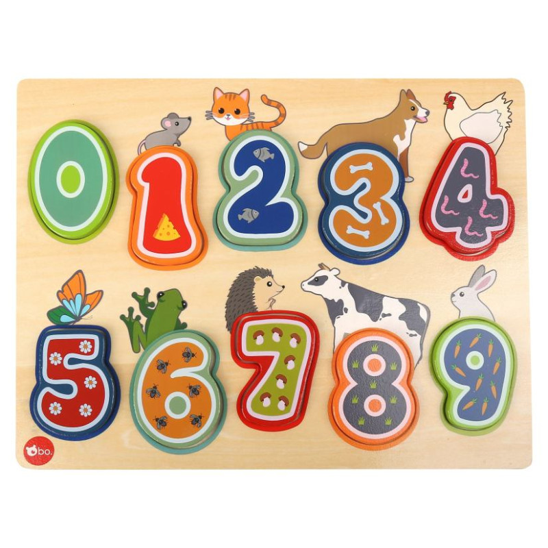 BO. Izglītojo&scaron;a puzle "Skaitļi un dzīvnieki"