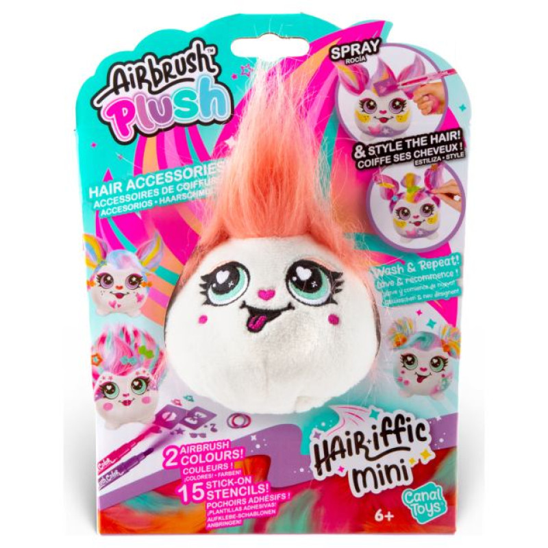 Airbrush Hair&acute;iffic mīkstā rotaļlieta ar Airbrush Mini