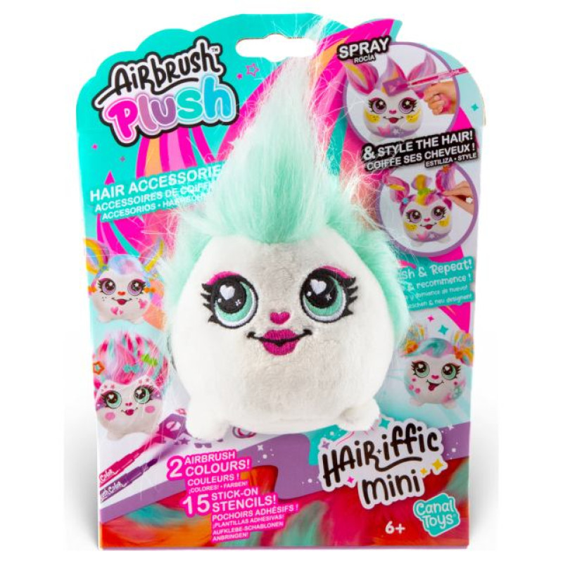 Airbrush Hair&acute;iffic mīkstā rotaļlieta ar Airbrush Mini