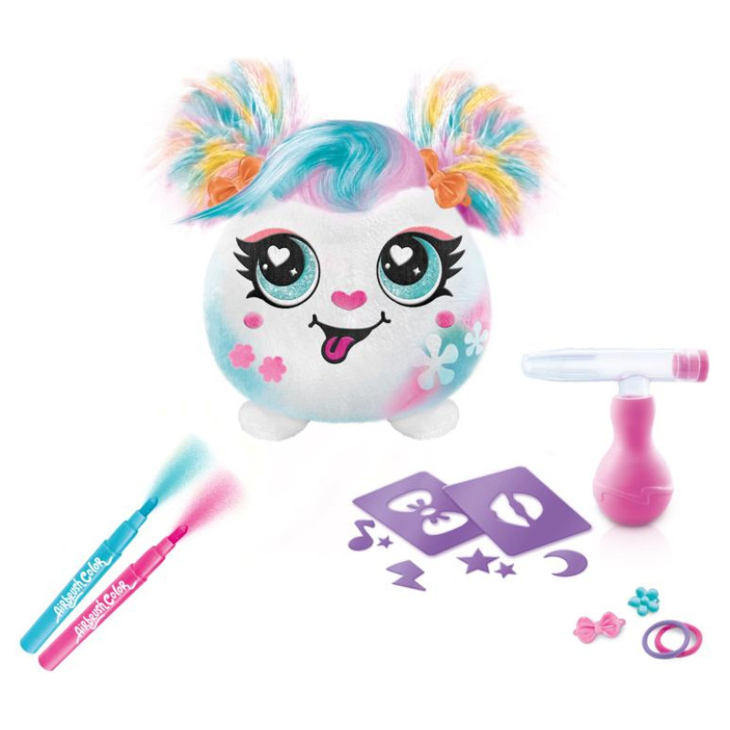 Airbrush Hair&acute;iffic mīkstā rotaļlieta ar Airbrush Mini