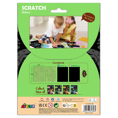 Avenir Nokasāmais komplekts ar trafaretiem: Dinozauri