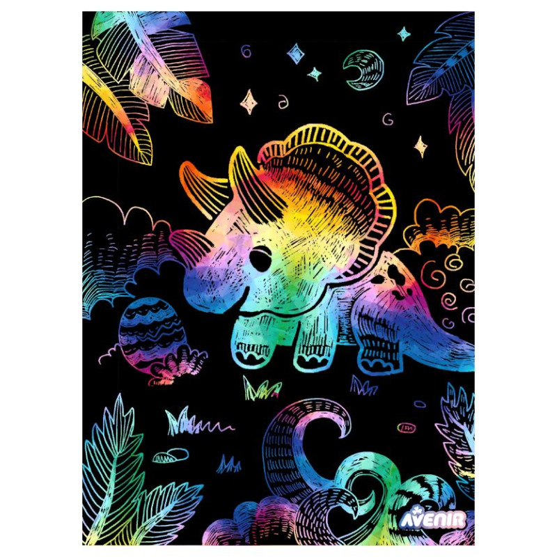 Avenir Nokasāmais komplekts ar trafaretiem: Dinozauri