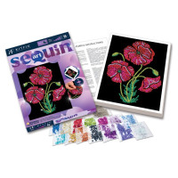 Kitfix Amatniecības komplekts Sequin Art Purple spīdumiņu māksla, Magones