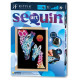 Kitfix Amatniecības komplekts Sequin Art Blue Premium spīdumiņu māksla, Žirafe ar mazuli