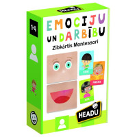 Headu Montessori zibkartītes "Emocijas un darbības" (latviešu val.)