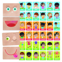 Headu Montessori zibkartītes "Emocijas un darbības" (latviešu val.)