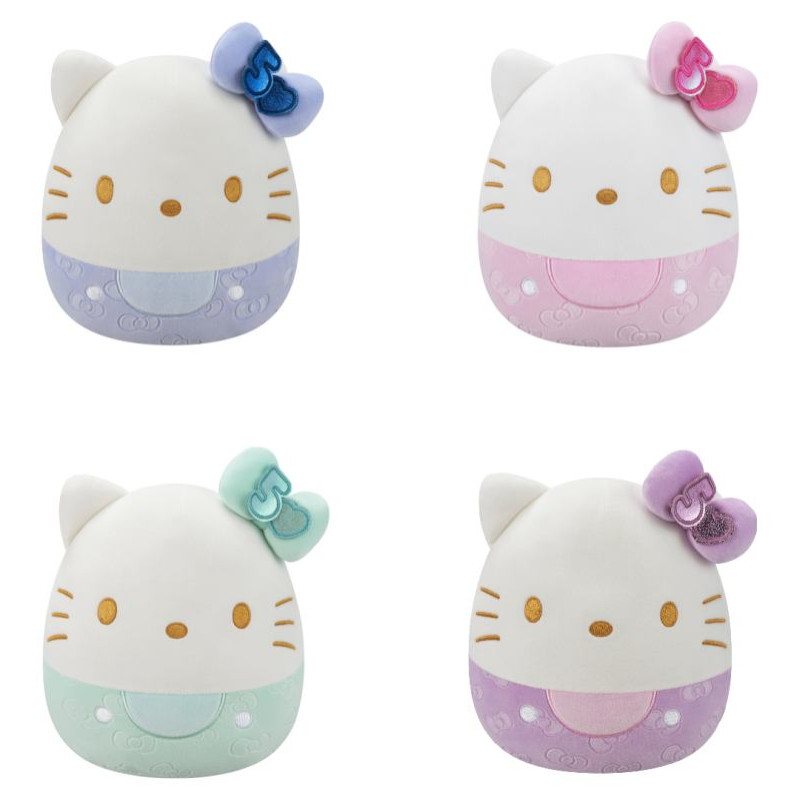 Squishmallows HELLO KITTY W21 Plī&scaron;a rotaļlieta Embossed Bows, 20 cm