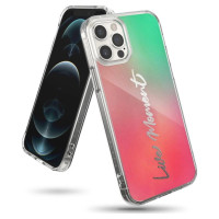 Ringke Fusion Design PC Case with TPU Bumper for iPhone 12 Pro Max pink-green (GNAP0028)