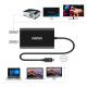 Choetech plug adapter USB Type C Thunderbolt 3 (40Gbps) - 2x DisplayPort 4K 60Hz black (HUB-D03)