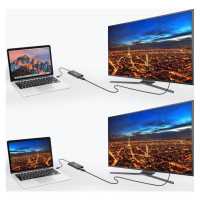Choetech plug adapter USB Type C Thunderbolt 3 (40Gbps) - 2x DisplayPort 4K 60Hz black (HUB-D03)
