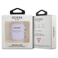 Guess GUA2SGGEU AirPods cover purple/purple Silicone Glitter