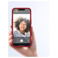 Joyroom 360 Full Case front and back cover for iPhone 13 Pro + tempered glass screen protector red (JR-BP935 red)