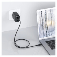 Acefast 2in1 wall charger 2x USB-C / USB-A 65W, PD, QC 3.0, AFC, FCP (set with USB-C 1.2m cable) black (A13 black)