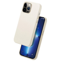 Dux Ducis Roma leather case for iPhone 13 Pro Max elegant genuine leather case white