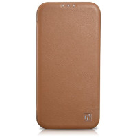 Icarer CE Premium Leather Folio Case iPhone 14 Pro Magnetic Flip Leather Folio Case MagSafe brown (WMI14220714-BN)