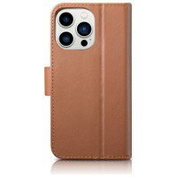 Icarer Wallet Case 2in1 Cover iPhone 14 Pro Max Leather Flip Cover Anti-RFID Brown (WMI14220728-BN)