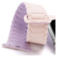 Dux Ducis Strap (Armor Version) Apple Watch Ultra, SE, 9, 8, 7, 6, 5, 4, 3, 2, 1 (49, 45, 44, 42 mm) Silicone Magnetic Band Bracelet Pink Purple