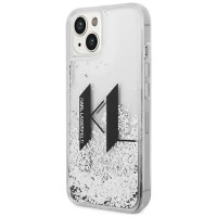 Karl Lagerfeld KLHCP14SLBKLCS iPhone 14 6,1" srebrny/silver hardcase Liquid Glitter Big KL