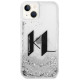 Karl Lagerfeld KLHCP14SLBKLCS iPhone 14 6,1" srebrny/silver hardcase Liquid Glitter Big KL