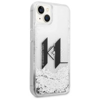 Karl Lagerfeld KLHCP14SLBKLCS iPhone 14 6,1" srebrny/silver hardcase Liquid Glitter Big KL