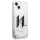Karl Lagerfeld KLHCP14SLBKLCS iPhone 14 6,1" srebrny/silver hardcase Liquid Glitter Big KL