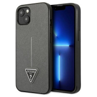 Guess GUHCP14SPSATLG iPhone 14 6.1 "silver / silver hardcase SaffianoTriangle Logo