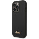 Guess GUHCP14XSLSMK iPhone 14 Pro Max 6.7" black/black hard case Silicone Vintage Gold Logo