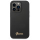 Guess GUHCP14XSLSMK iPhone 14 Pro Max 6.7" black/black hard case Silicone Vintage Gold Logo