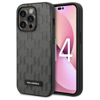 Karl Lagerfeld KLHCP14LSAKLHPG iPhone 14 Pro 6.1 "hardcase gray / gray Saffiano Mono Metal Logo