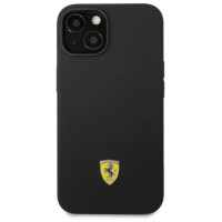 Ferrari FEHMSIP14SBK iPhone 14 6.1" black/black hardcase Silicone Metal Logo Magsafe