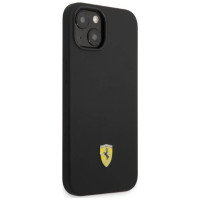 Ferrari FEHMSIP14SBK iPhone 14 6.1" black/black hardcase Silicone Metal Logo Magsafe