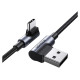 Ugreen 90° angled cable USB C - USB 2.0 480Mbps 3A 3m black (US176)