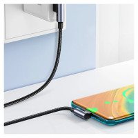 Ugreen 90° angled cable USB C - USB 2.0 480Mbps 3A 3m black (US176)