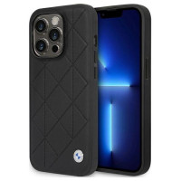 BMW Case BMW BMHCP14L22RQDK iPhone 14 Pro 6.1" black/black Leather Quilted