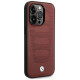 BMW Case BMW BMHMP14L22RPSR iPhone 14 Pro 6.1" Burgundy/burgundy Leather Seats Pattern MagSafe