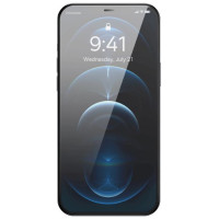 Baseus Full Screen Tempered Glass for iPhone 12 Pro Max with Speaker Cover 0.4mm + Mounting Kit