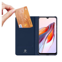 Dux Ducis Skin Pro Case For Xiaomi Redmi 11A / Poco C55 / Redmi 12C Cover Flip Card Wallet Stand Blue