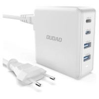 Dudao GaN 100W fast wall charger 2 x USB-C / 2 x USB Dudao A100EU - white